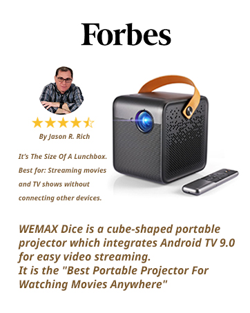 WEMAX Dice Portable LED DLP Projector with WiFi Bluetooth Movie Projector