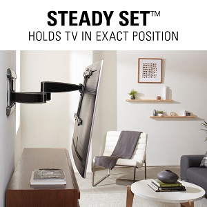 wall mount extended in livingroom tv attached