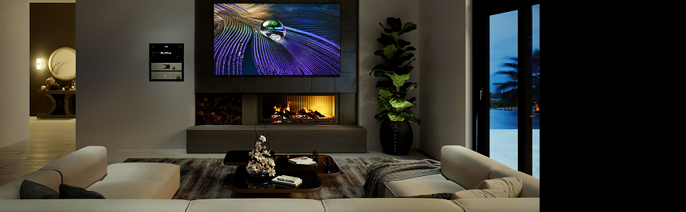 tv mounted to wall in livingroom 